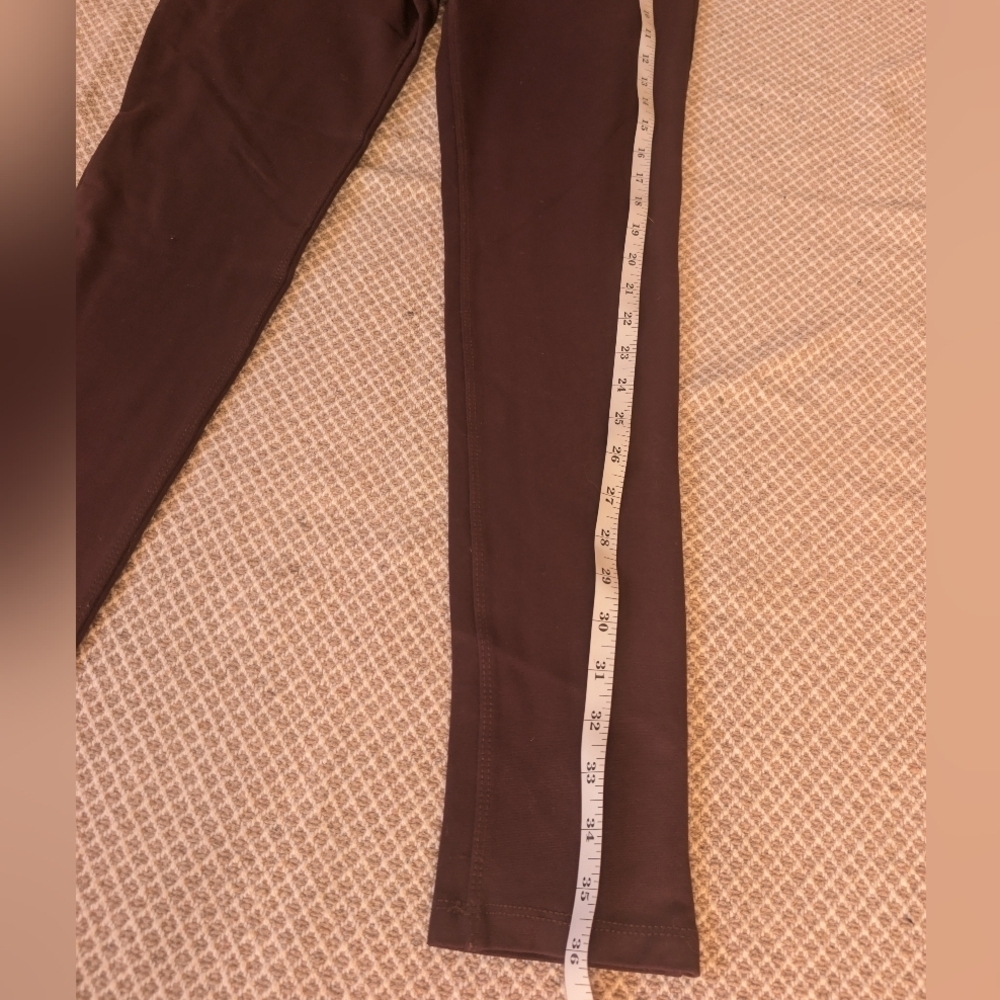 Stylish Dark Purple Burgandy Pants with Zipper Accents Elastic Band Stretch Pant - Picture 11 of 12